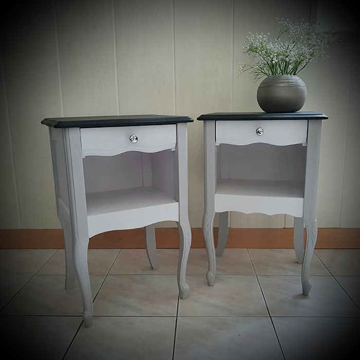 tables de chevet vintage relookées