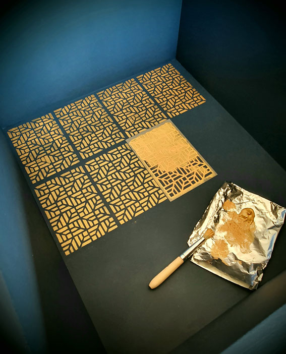 création des motifs de la table de chevet