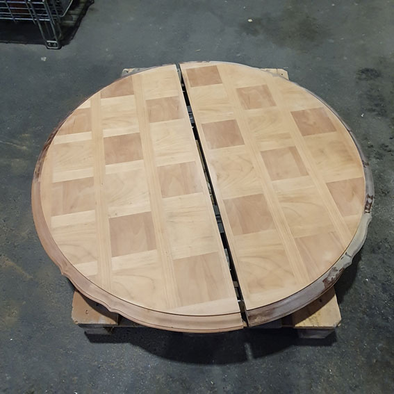 le plateau en fin de ponçage