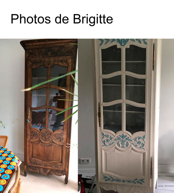 Relooking bonnetière avant après