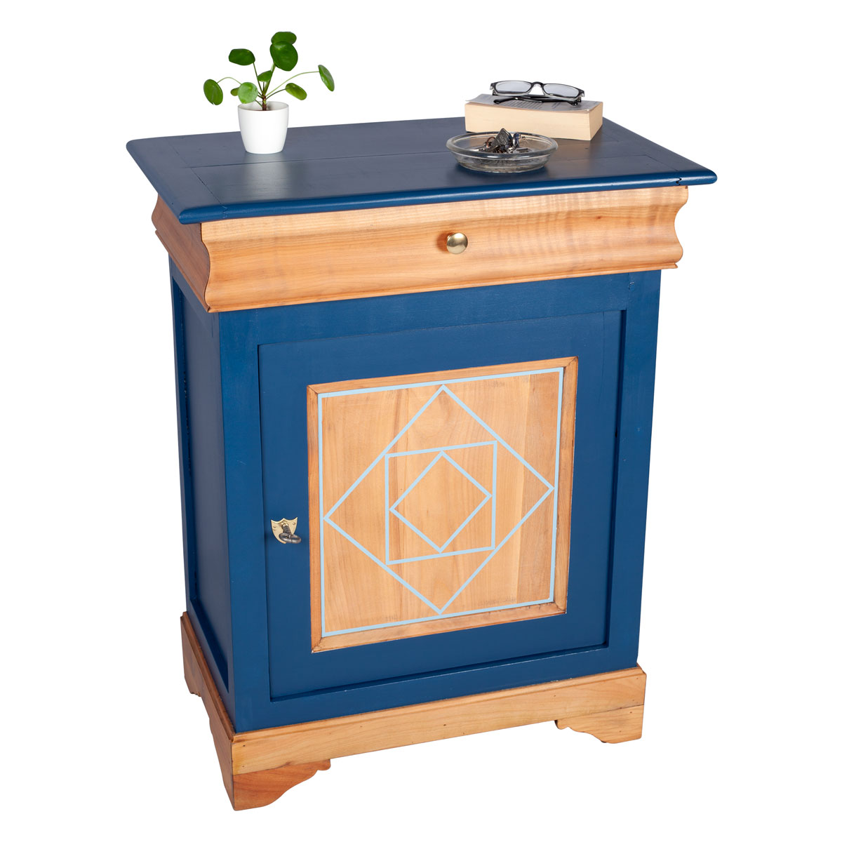 utilisation du confiturier bois et bleu