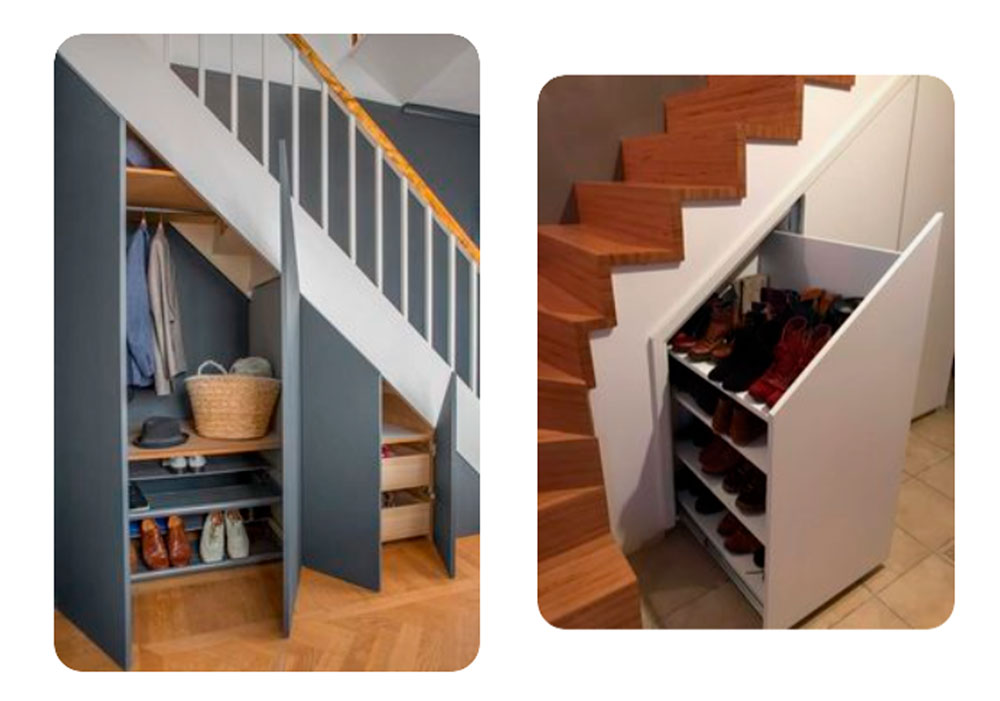 Aménager son entrée avec des rangements sous l'escalier