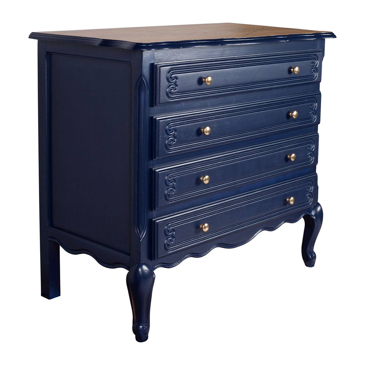 Commode 4 tiroirs bleue