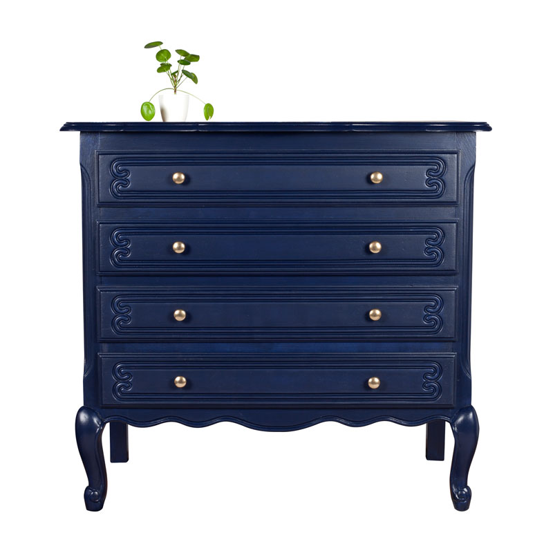 commode bleu relookée