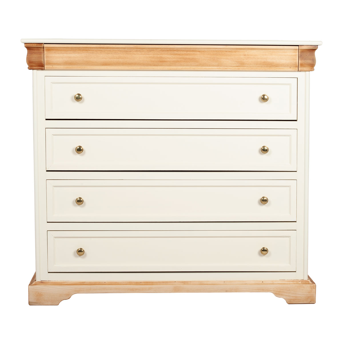 commode que l'on retrouve dans l'ensemble commode et tables de chevet Louis-Philippe relookées crème