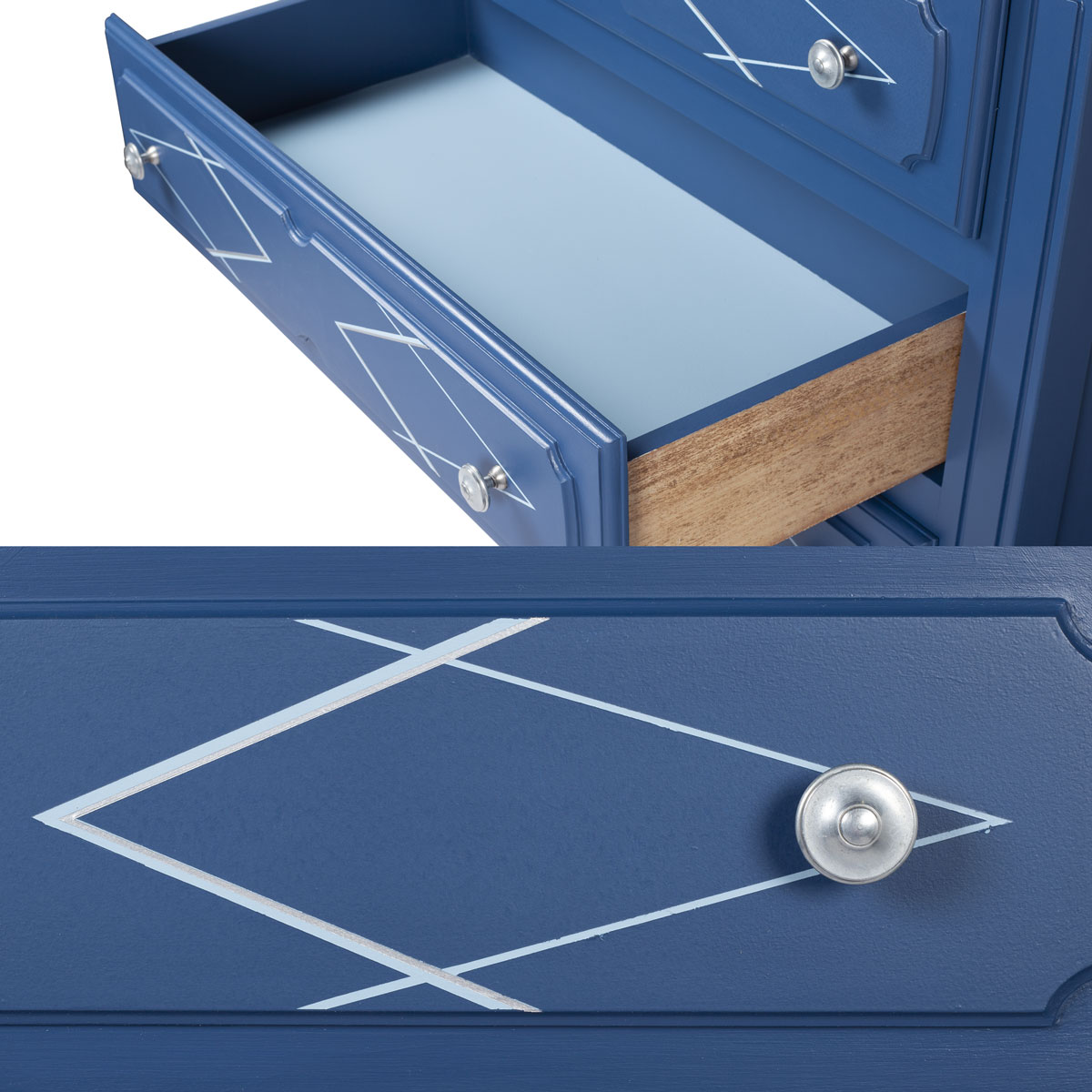 différents détails réalisés sur cette commode pour la rendre unique