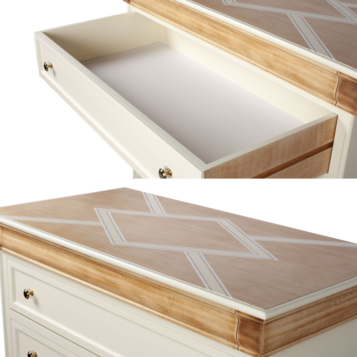 les différents détails pour cette commode unique