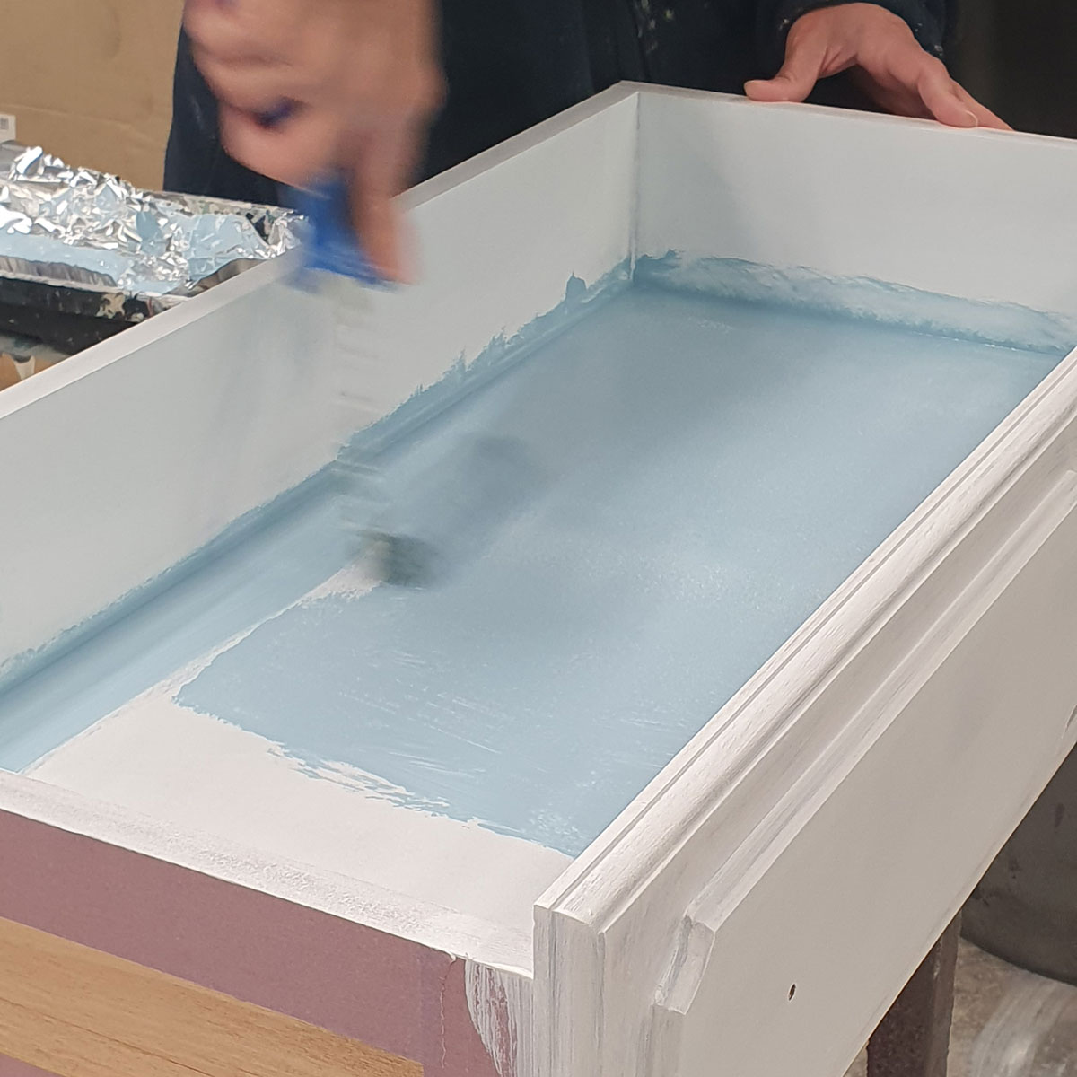 tiroir en cours de première couleur