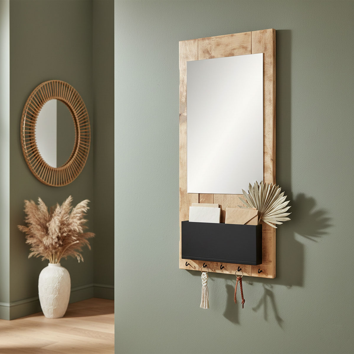 miroir d'entrée de style industriel