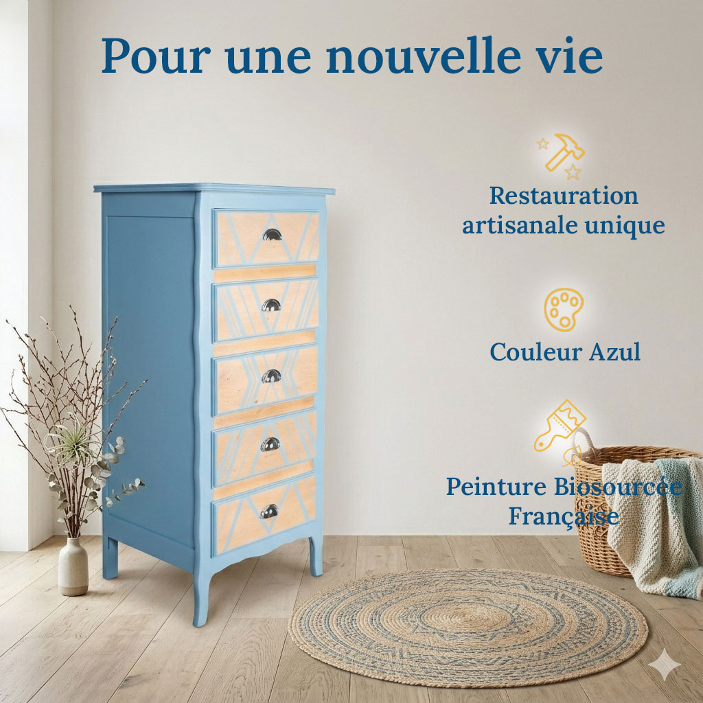 Informations sur le chiffonnier ancien relooké