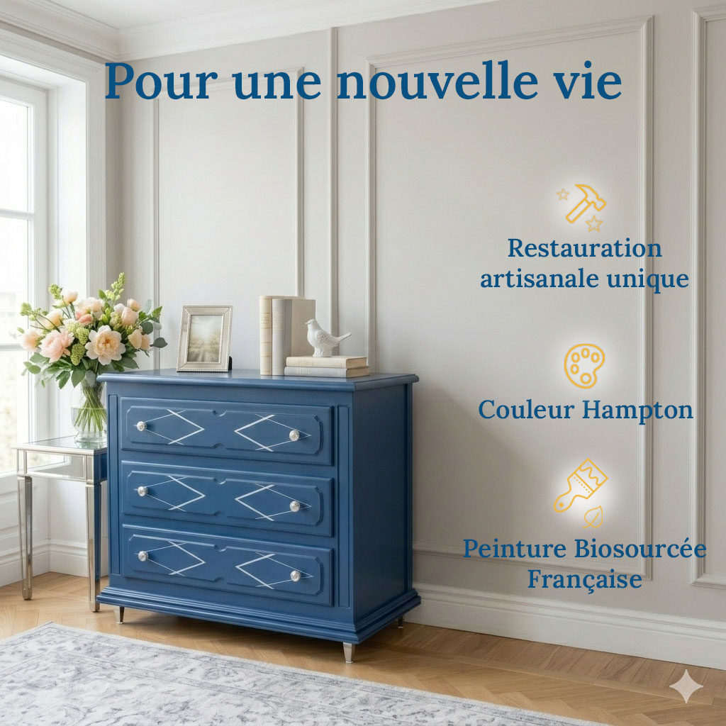 commode relookée avec des informations