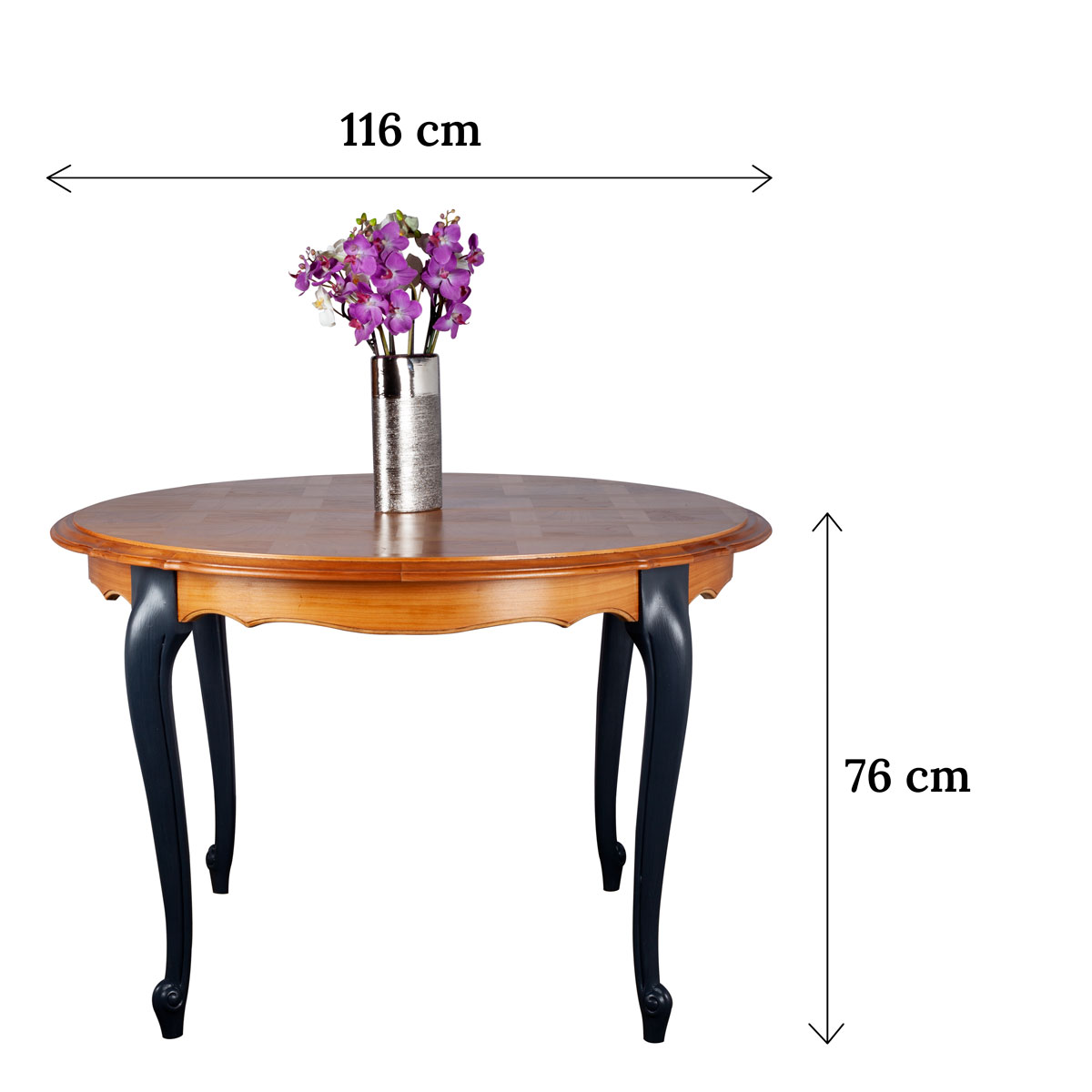table à manger avec les dimensions